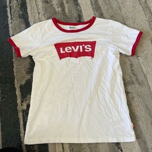 Levi’s white and red kids shirt size large